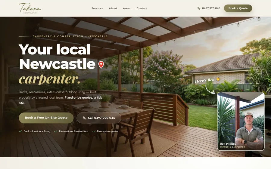 Takara Construction website